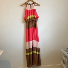 Vince Camuto Halter Neck Pink and Brown Dress size 8