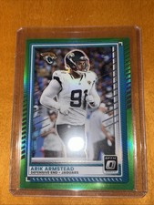 Arik Armstead 2025 Panini Donruss Optic NFL Jaguars #37 Neon Green Prizm /199