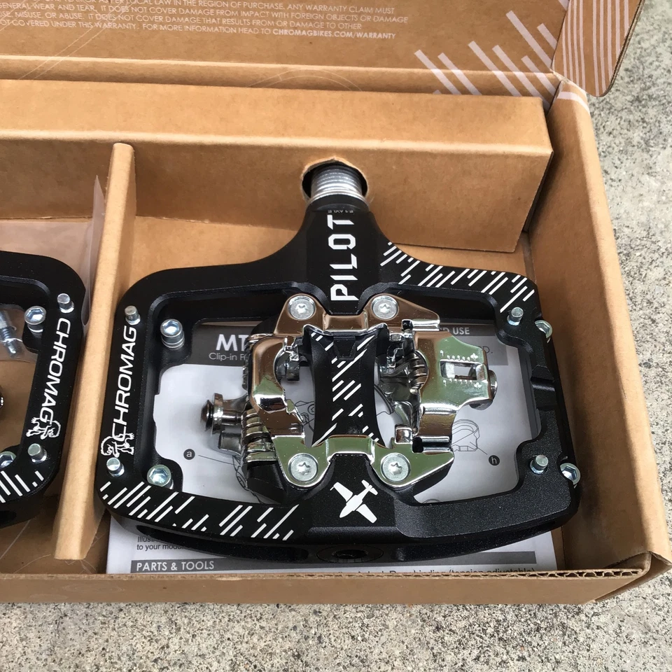 Pedales Chromag Pilot de doble cara sin clip, 9/16", negro #180-003-006 Foto 3 de 4