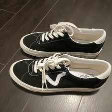 VANS Sport Low Canvas Sneakers Black White Me...