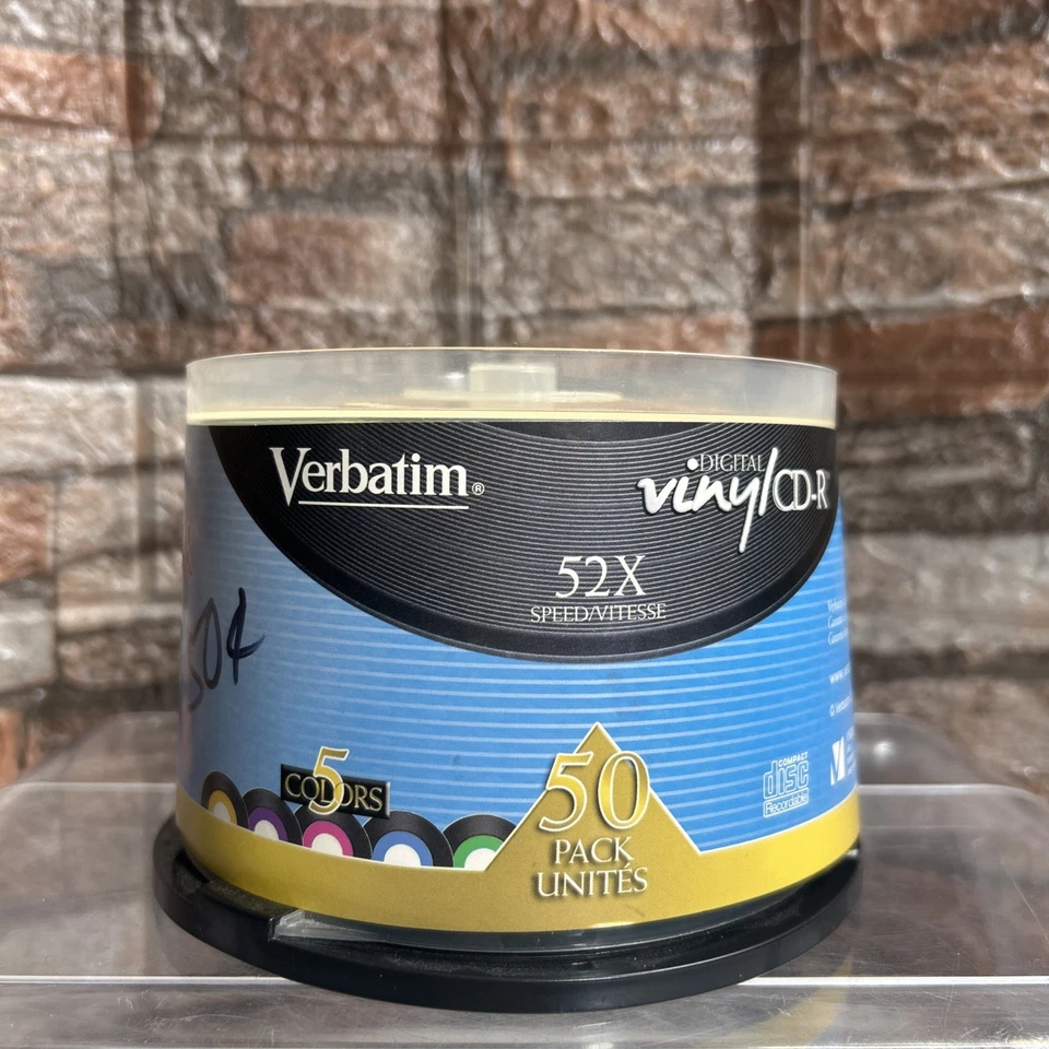 New Verbatim CD-R 700MB 80-Minute 52x Digital Vinyl Record Look (50 Pack) - Image 2 of 4