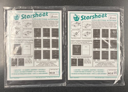 Set di 2 sistemi di raccolta G&K Starsheet 5 fogli ciascuno (1 con 5 righe, 1 con 6 righe) - Foto 1 di 5