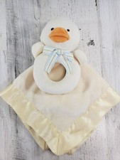 Carter's Yellow Duck Lovey Security Blanket Ring Rattle