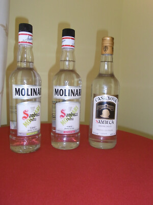 Spirituose 3 Flaschen Sambuca a 0,7 L 40% Anis  2x Molinari  Extra + 1x Casanova