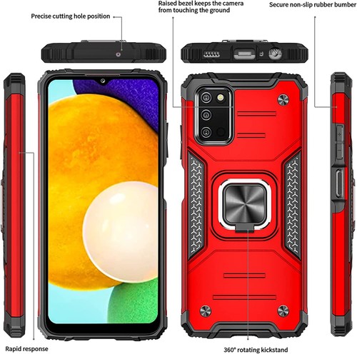 Case for Samsung Galaxy A03S Anti-Scratch Shockproof Case Bumper Red and Black - 第 8/26 張圖片