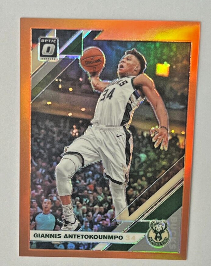2019/20 Donruss Optic GIANNIS ANTETOKOUNMPO Orange Prizm 37/199 #81 Bucks