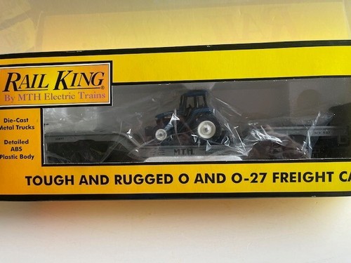 RAILKING MTH 30-7611 - Construction FLAT CAR w/ERTL TRACTOR - NEW! - Picture 14 of 14
