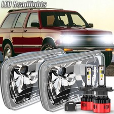 Par 7x6 5x7 Faros Led Hi Lo Beam Para For Chevy S10 Blazer El Camino Corvette