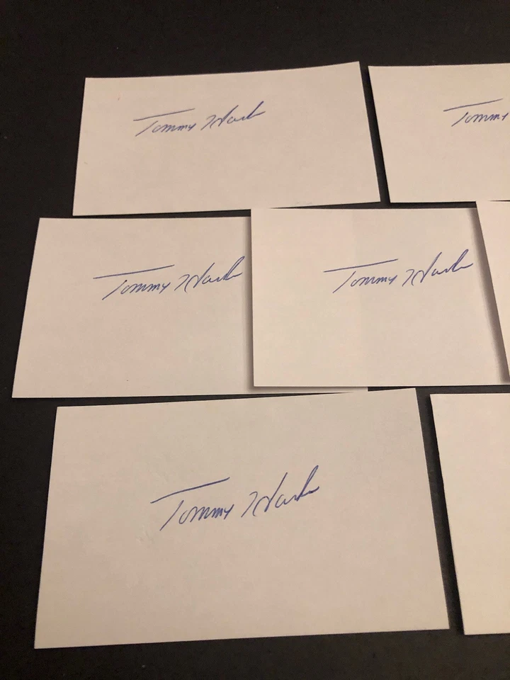 (Lot of 10) Tommy Harper Red Sox Signed Index 3x5 Autographed Card Lot 10-4 - Image 2 of 4