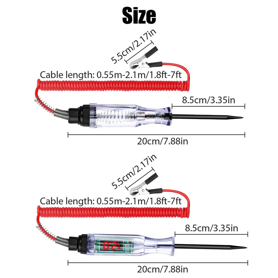 2X 624V Digital Electric Voltage Circuit Tester Automotive Test Light