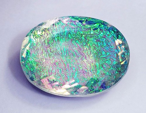 Oval Cut Natural Monarch Fire Opal Doublet 86.85+ Ct Certified Loose Gemstone - Picture 7 of 9