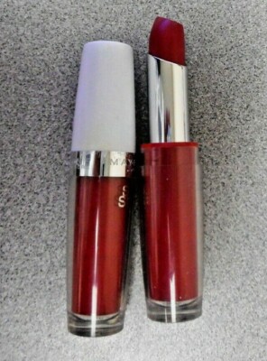 2 MAYBELLINE SUPER STAY 14HR LIPSTICK 065 RAVISHING ROUGE 0.12oz EA *IMP CAPS