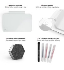 Small Desktop Glass Whiteboard Dry-Erase-Board
