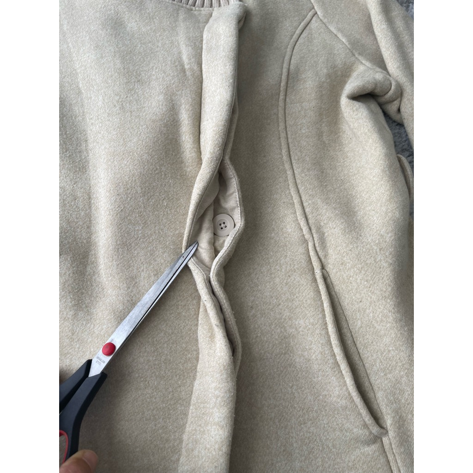 Mossimo Womens Jacket Coat Beige Heathered Pockets Mock Neck Stretch