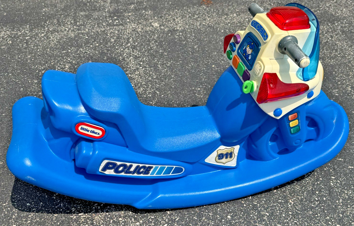 Little Tikes Police Motorcycle Rocker Cycle Sounds Ride On T