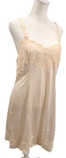 Vtg Wonder Maid Satin Lace Intimates Ivory Slip Nightgown Lingerie | Women's 40