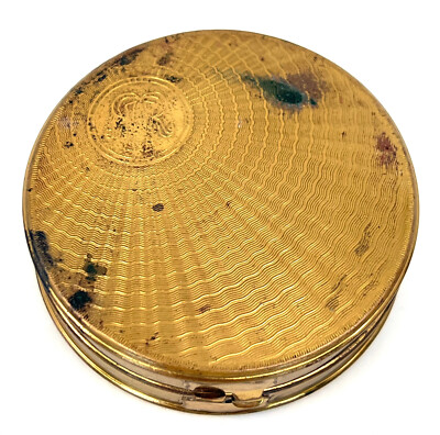 Richard Hudnut Art Deco Twin Compact Rouge Powder Three Flowers