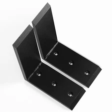 Black Steel  2 Heavy Duty Countertop Support Brackets Mantel Shelf L Corbel