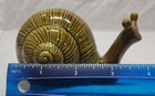 Green Ceramic Snail 4 " Long 2 1/2" H Glossy Glaze — photo 4