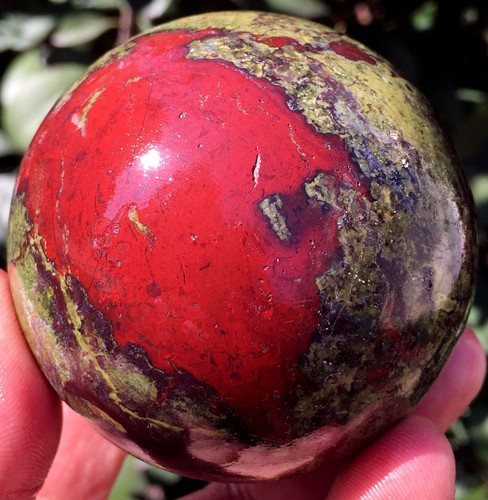 2.72"551g WOW! Gorgeous Green Red Dragon BloodStones Gem Crystal Sphere ip0897 - 第 2/12 張圖片