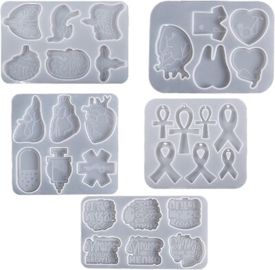 Medic & Nurse Theme Badge Reel Molds for ResinSilicone Badge Reels Molds Bundle