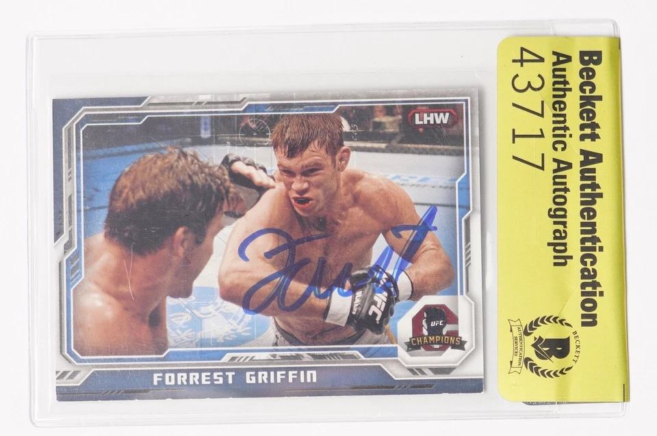 Forrest Griffin Signed 2014 Topps UFC Champions Blue Card #183 BAS COA #/88 Auto - Image 2 of 4