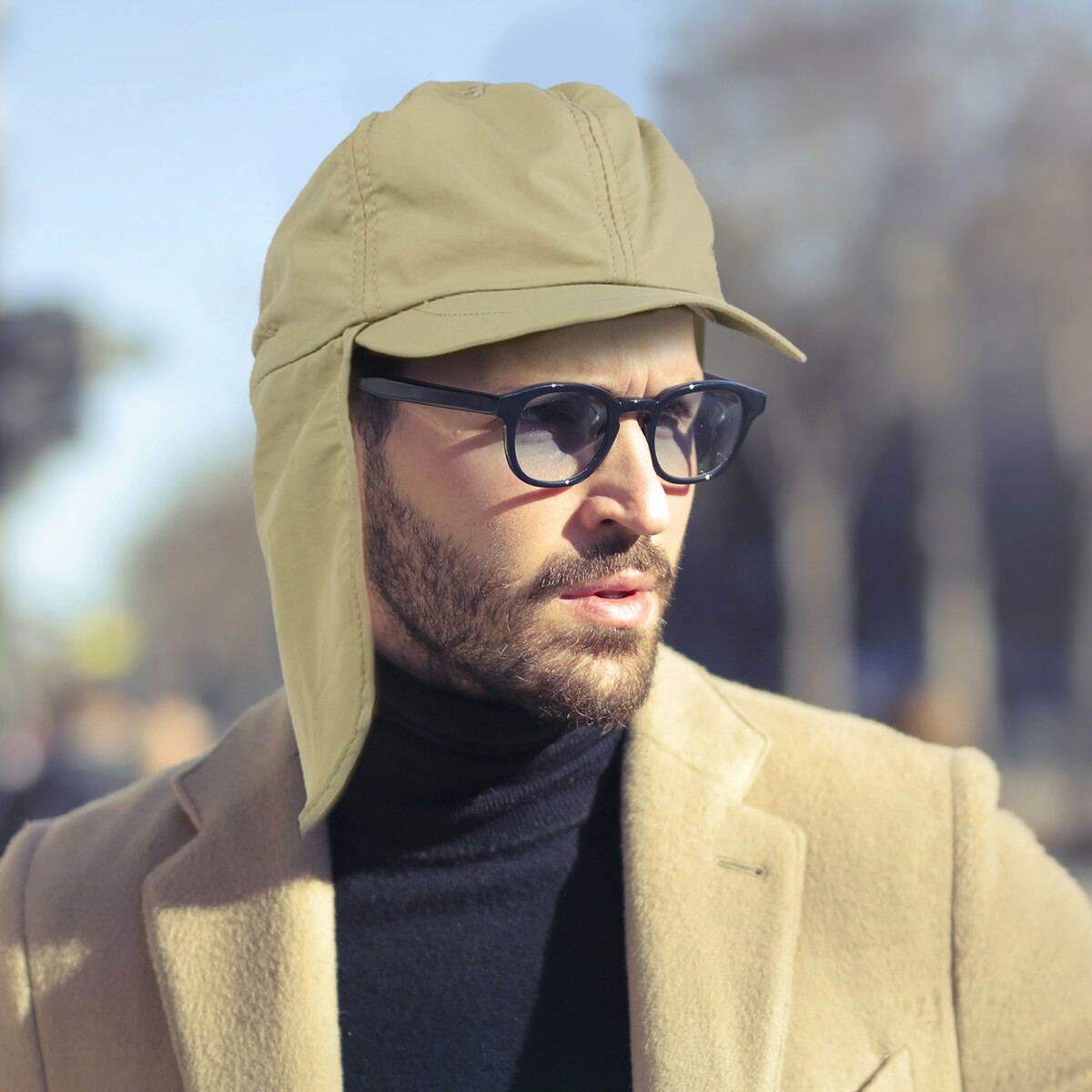 Mens Sun Hat With Neck Flap Result Fold Up Cap UV Ear Protection