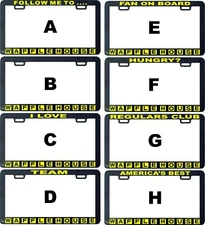 Waffle house follow me love fan on board funny license plate frame holder tag