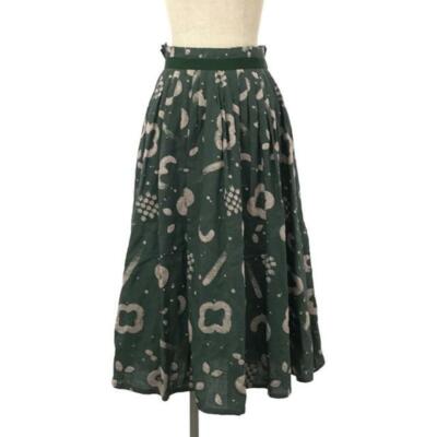 mina perhonen 2023SS flower cosmo skirt 36 moss green pale mina perhonen 2023SS flower cosmo skirt 36 moss green pale