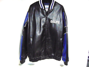 90s Vintage NFL COLTS レザージャケット Vintage G-lll NFL Indianapolis Colts Leather Jacket . Shell : 100