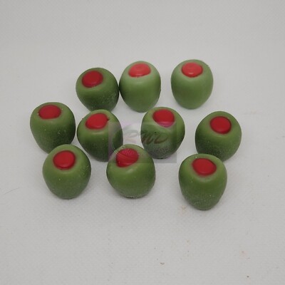 Wax Olives, Fake Food, Martini Candle Embed, Set of 10