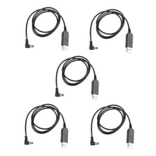 5PCS USB Charger Cable for Baofeng UV-5R UV-82 BF-F8HP UV-82HP UV-9R Plus Radio