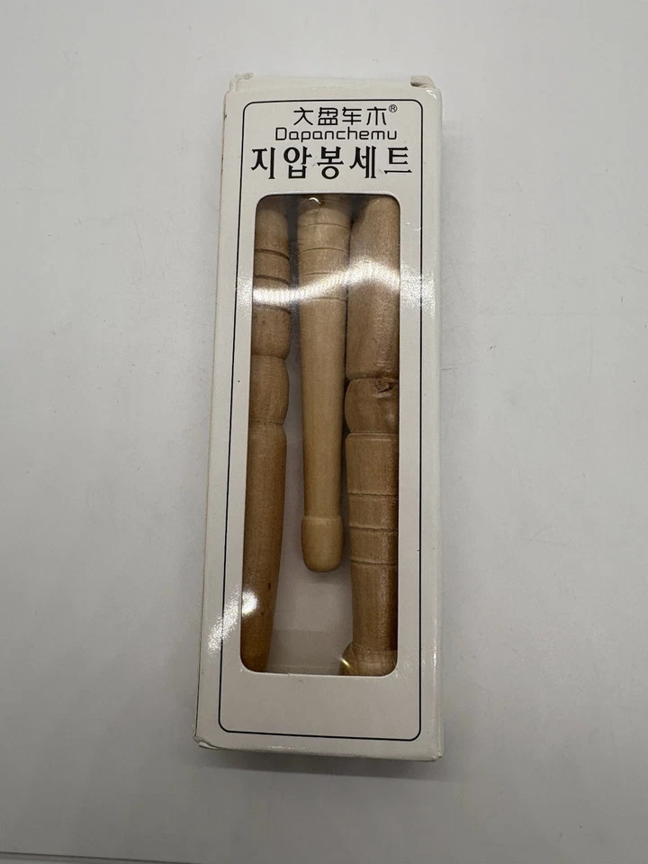 x 3 pcs Foot Palm Massage Sticks Wooden Tools Reflexology Massager Acupressure - Image 2 of 4