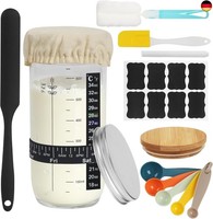 Sauerteig-Starterglas 680Ml Sauerteig Starter Set, Brot Backen ZubehöR,