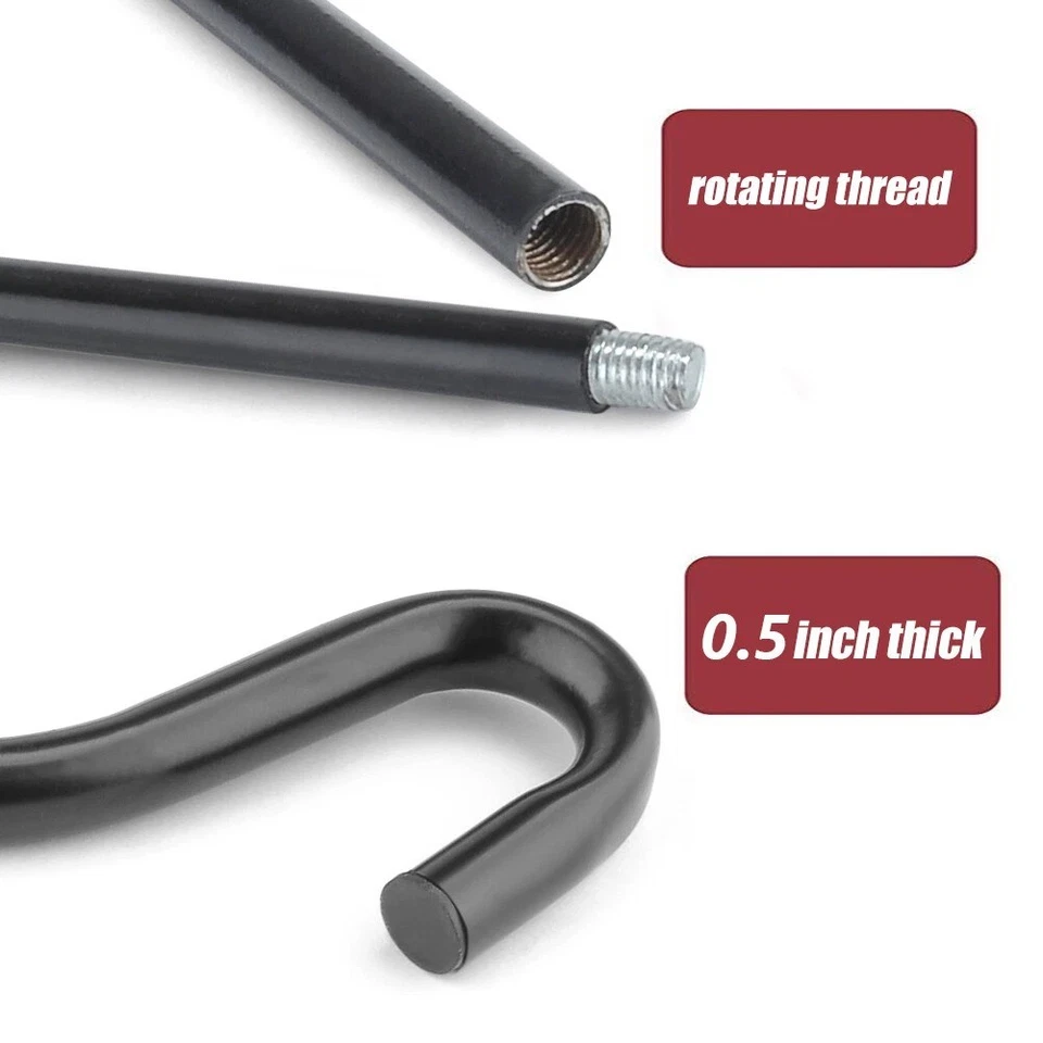 10X Shepherd Crook Hooks Metal Garden Stake Hanger for Bird Feeder Xmas Lights - Image 3 of 4