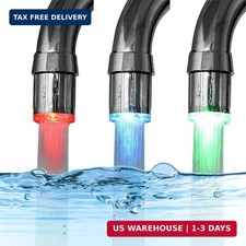 3-Color Temperature Sensitive Gradient LED Water Faucet Light - Color Changing F