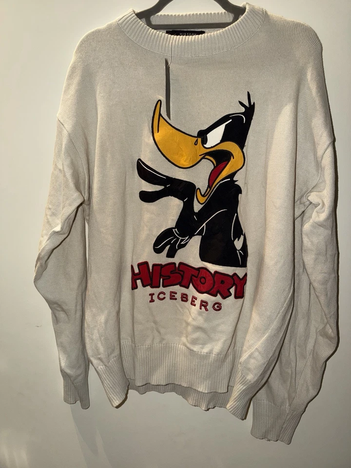 History Iceberg Strick-Pullover  Looney Tunes Gr. L Creme Neu mit Etikett - Bild 1 von 2