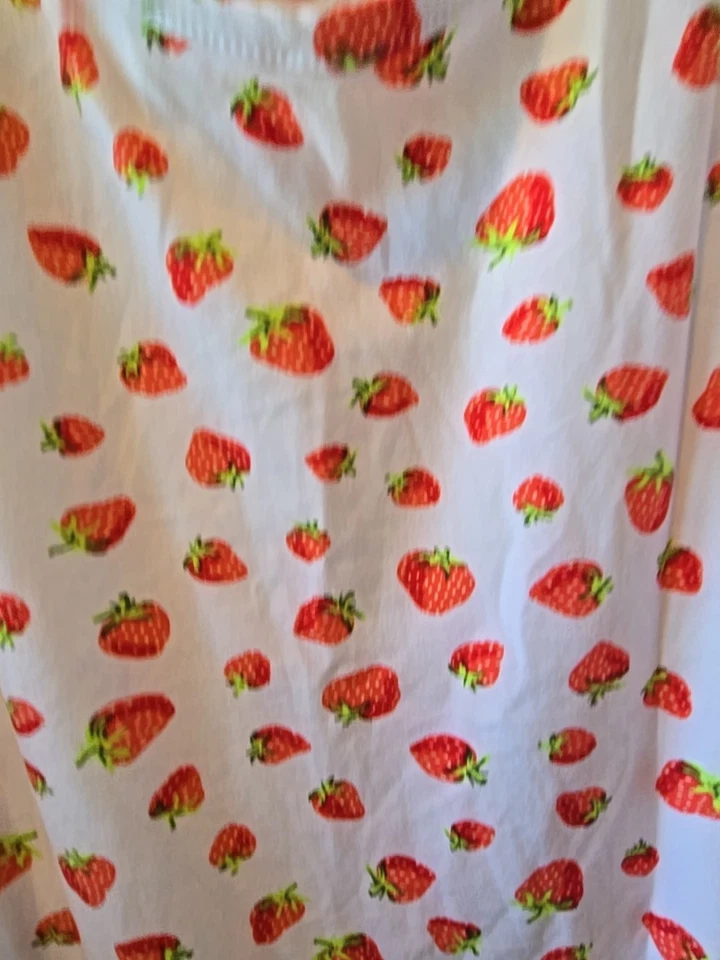 NWT DEREK HEART ONE PIECE FITTED RACER BACK STRAWBERRY PRINT SOFT SNAP CROTCH L - Image 2 of 4