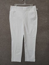 Chicos So Slimming 360 Brigitte Ankle Pants Womens 1.5 US 10 White Pull On NWOT