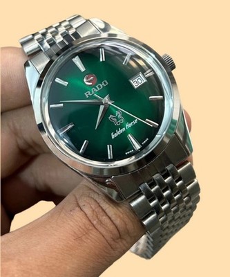 Rado Golden Horse Vintage Automatic Men's Watch Green Dial Steel