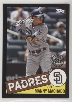 2020 Topps 1985 Topps Baseball Black 104/299 Manny Machado #85-82 5wg