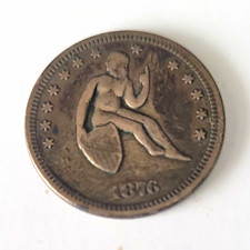 1876 Seated Liberty Potty Quarter 25C Philadelphia 90% Silver