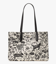 Kate Spade All Day Year Of The Rabbit Bunny Toile Large Tote w/ Pouch ~NWT~