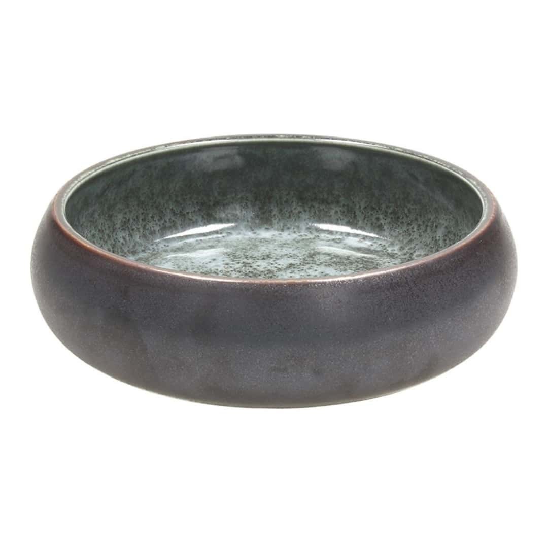 Elipse Stoneware Cup Bronze And Olive Green Ø 20 Cm - Tognana