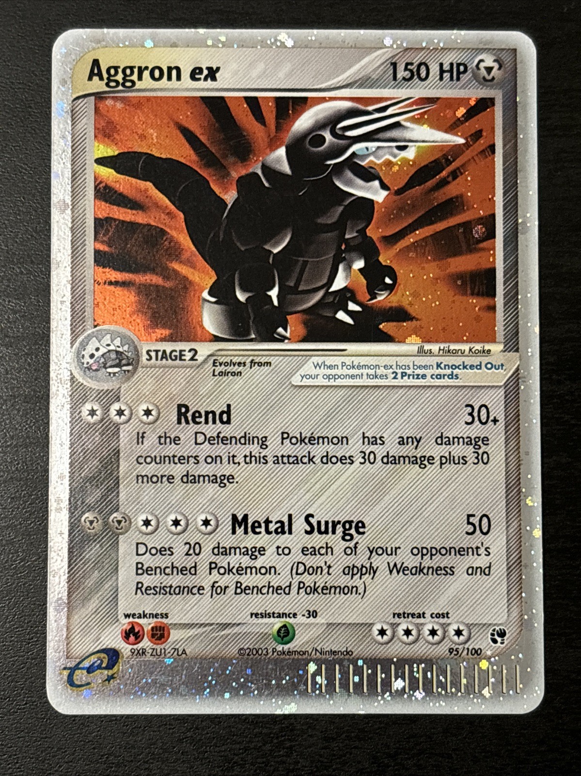 Pokemon TCG Aggron EX Holo Card 95/100 Ultra Rare EX Sandstorm E Series Nm(-)