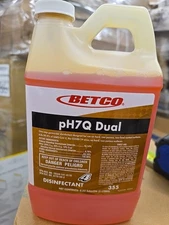 Betco pH7Q Dual Disinfectant .52 Gallon Bottle 2 Liters Use .5 Oz/Gallon Water