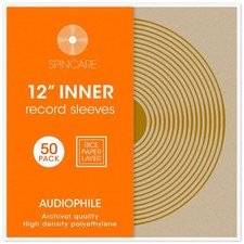 50x 12" Inch Anti Static Inner Vinyl LP Record Sleeves | SPINCARE AUDIOPHILE