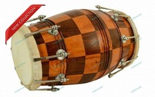 Musical Handmade Nuts & Bolt Dholak/Dholki Traditional Instrument With Cover