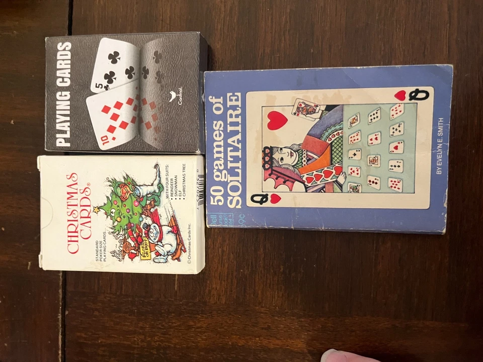 50 Games of Solitaire plus 1 deck of normal cards and 1 deck of Christmas Cards - Image 2 of 4