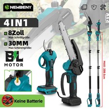 Teleskop Astsäge 8'' Kettensäge Teleskopsäge & Gartenschere 4IN1 Für Makita18V 